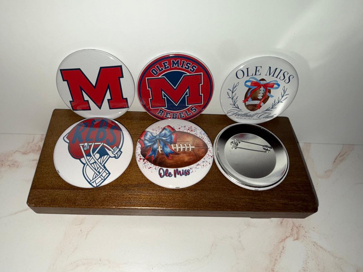Ole Miss - Round Tailgate & Tradition Pins