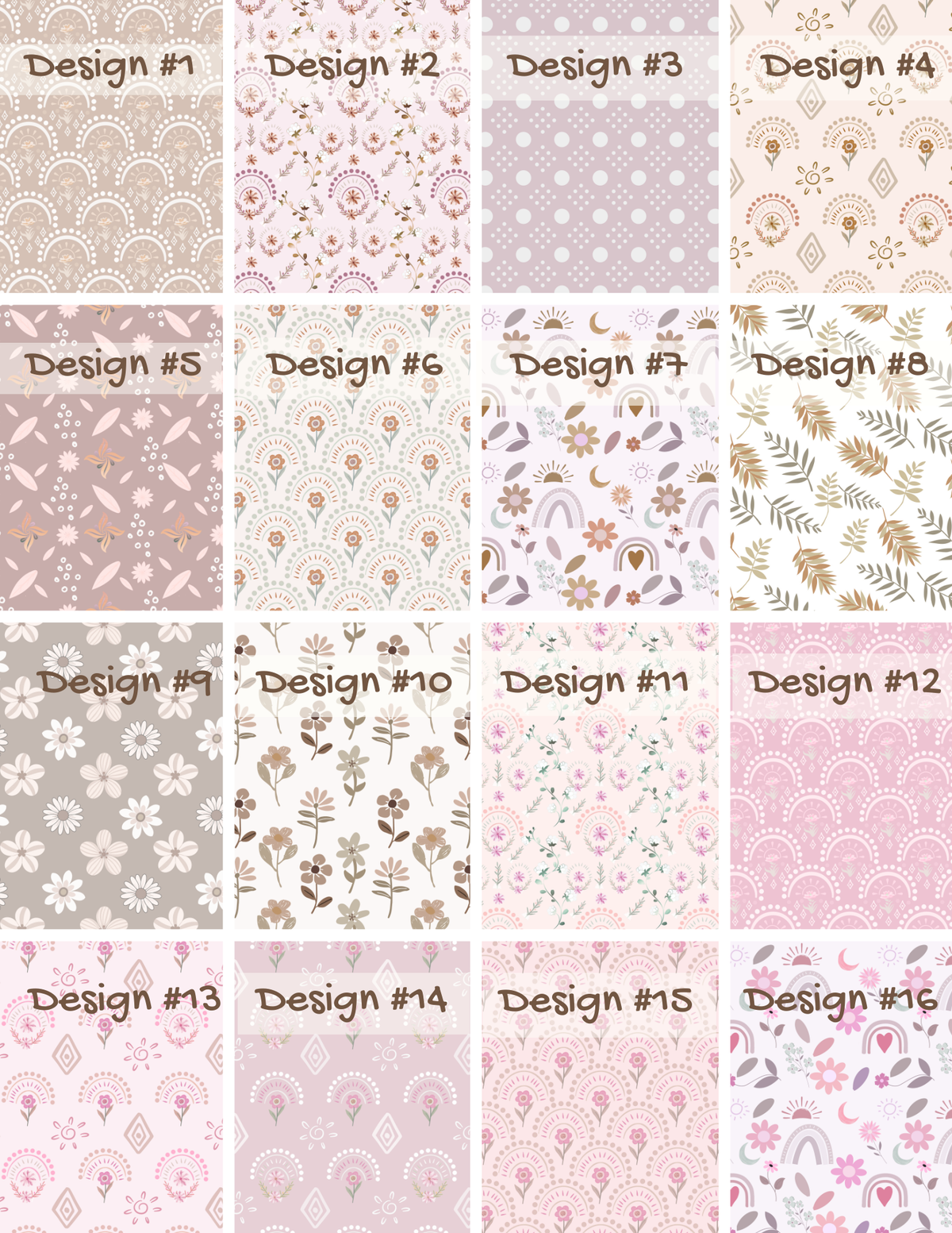 Boho Bloom Trace & Erase Magnets