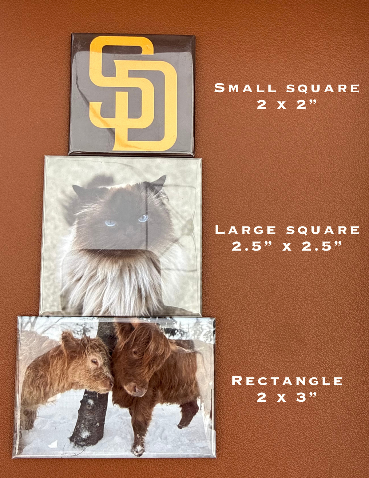 Mini Square (2” × 2”) Custom Photo Magnets